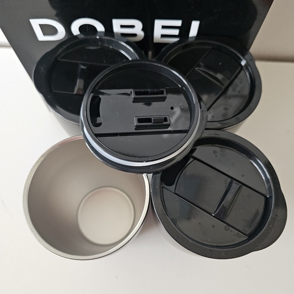 Brand New (4) Maestro Dobel Tequila 12 oz Black Tumblers Set with Slider Lids - Picture 9 of 10